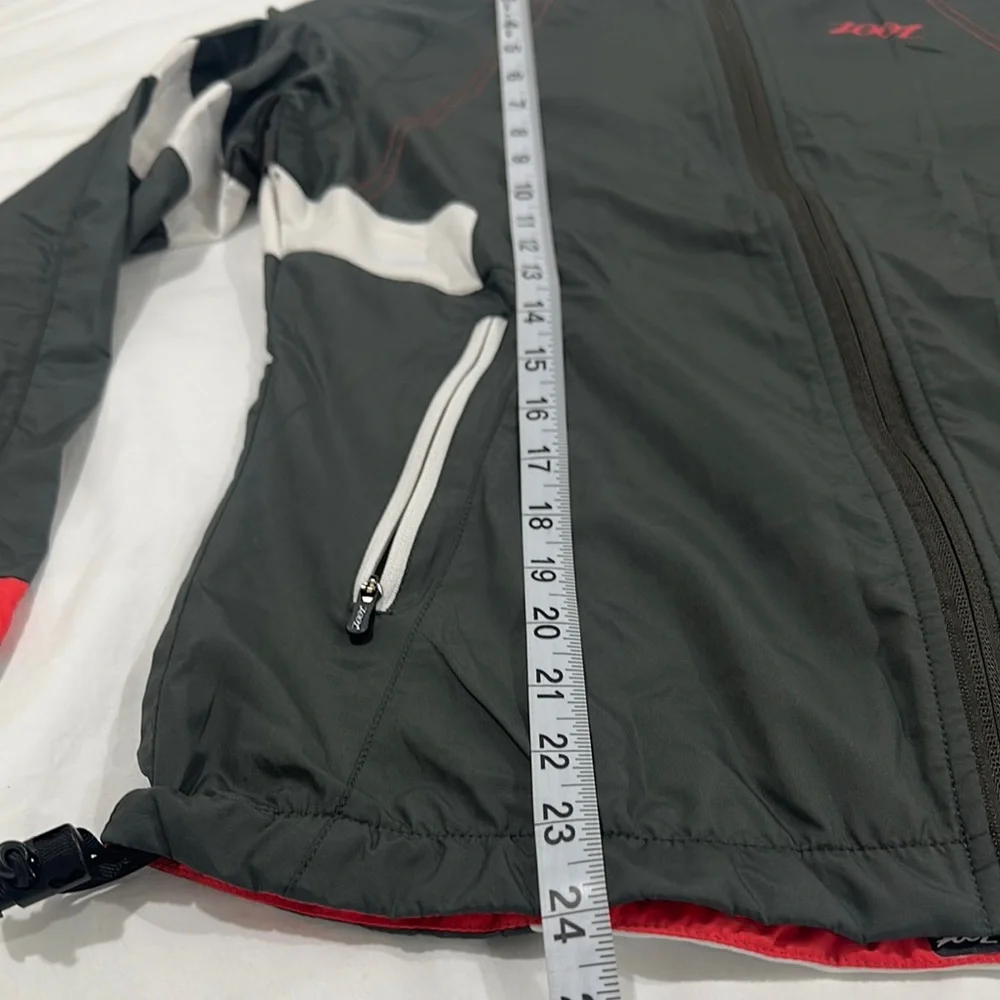 Women’s Dark Grey & White Zip Up Windbreaker Jacket Medium - Picture 4 of 8